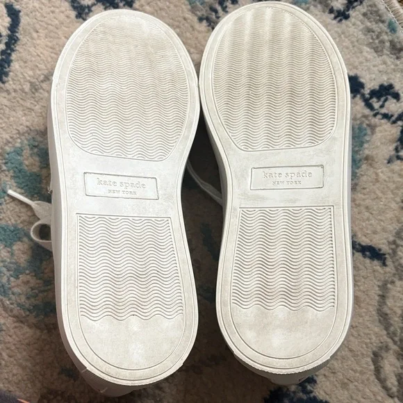 Kate Spade Women's Fez Sneakers in White and Pink - Picture 13 of 14